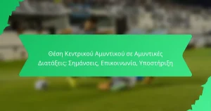 Θέση Κεντρικού Αμυντικού σε Αμυντικές Διατάξεις: Σημάνσεις, Επικοινωνία, Υποστήριξη